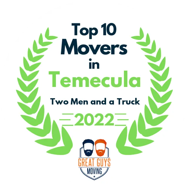 Top 10 Movers in San Diego, CA 2022 award