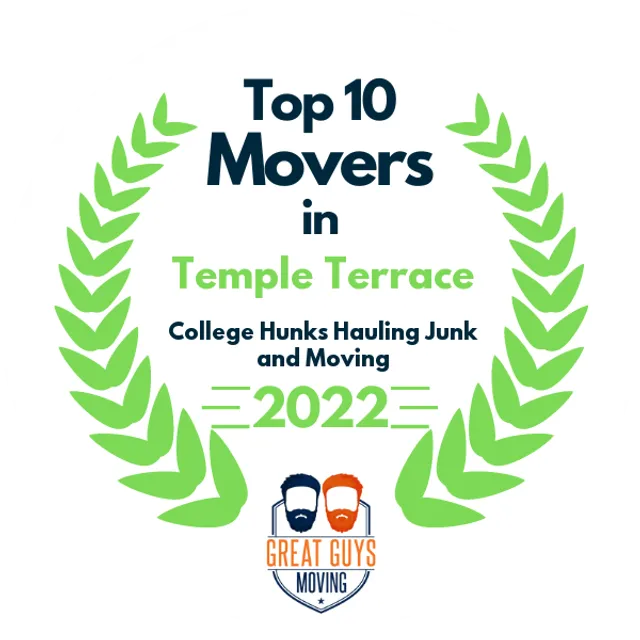 Top 10 Movers in Temple Terrace, FL 2022 award