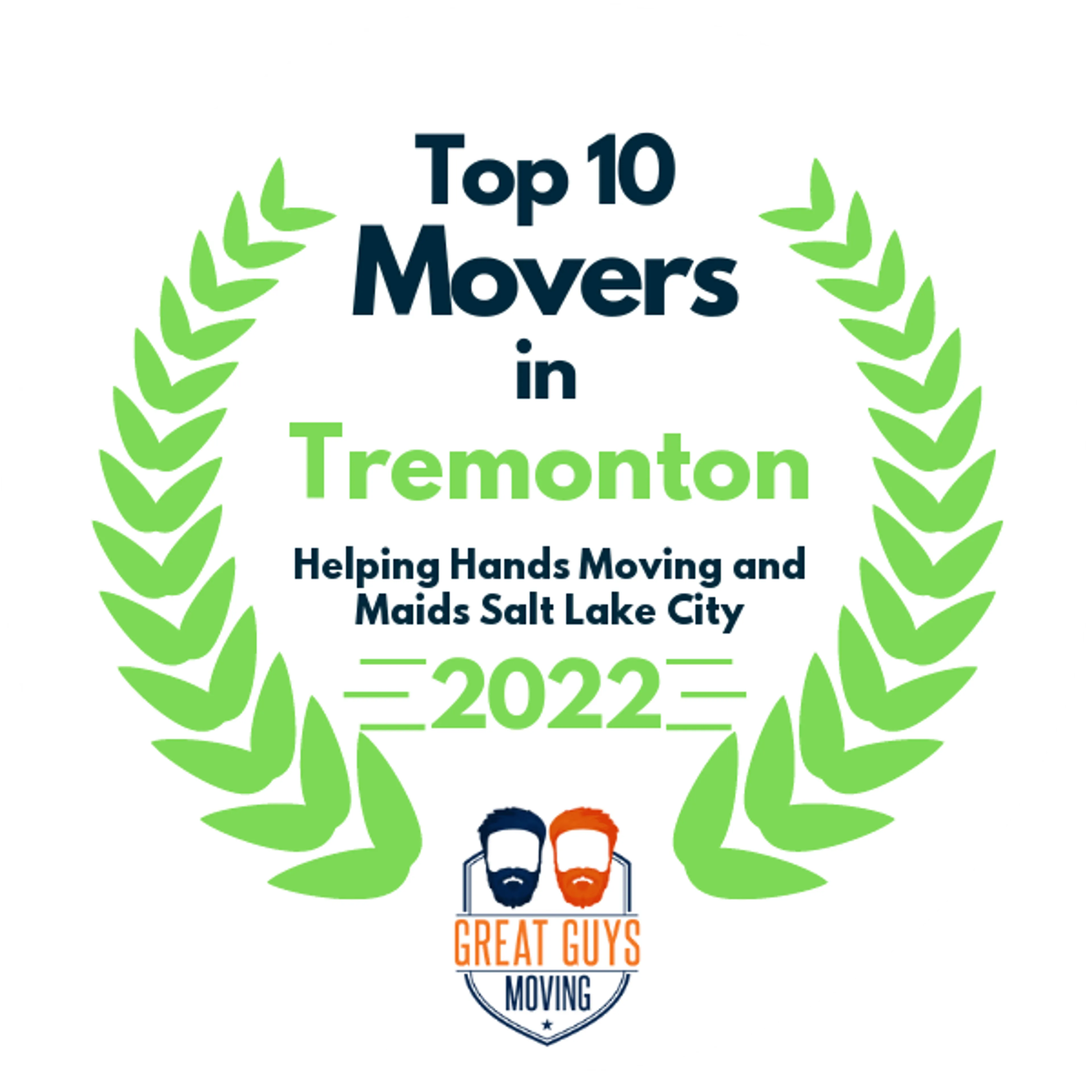 Top 10 Movers in Salt Lake City, UT 2022 award