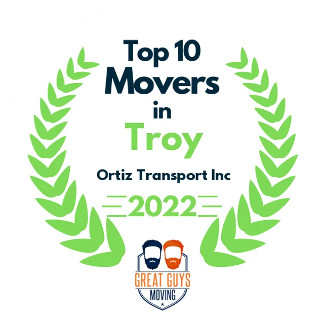 Top 10 Movers in Albany, NY 2022 award