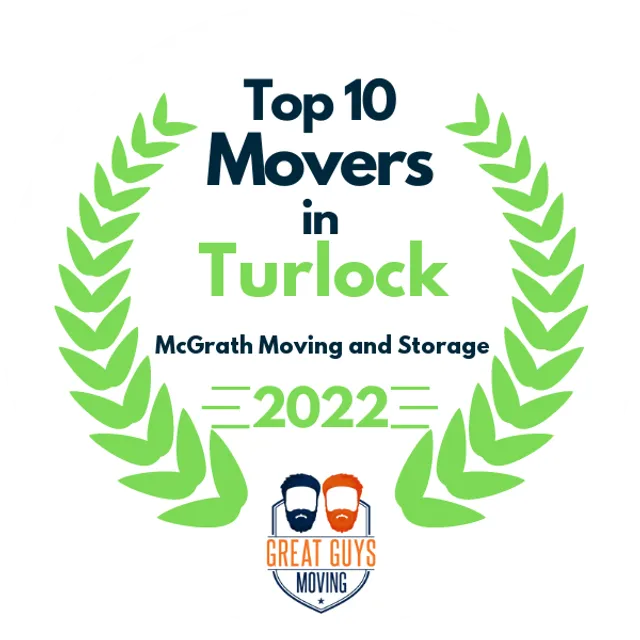 Top 10 Movers in Modesto, CA 2022 award