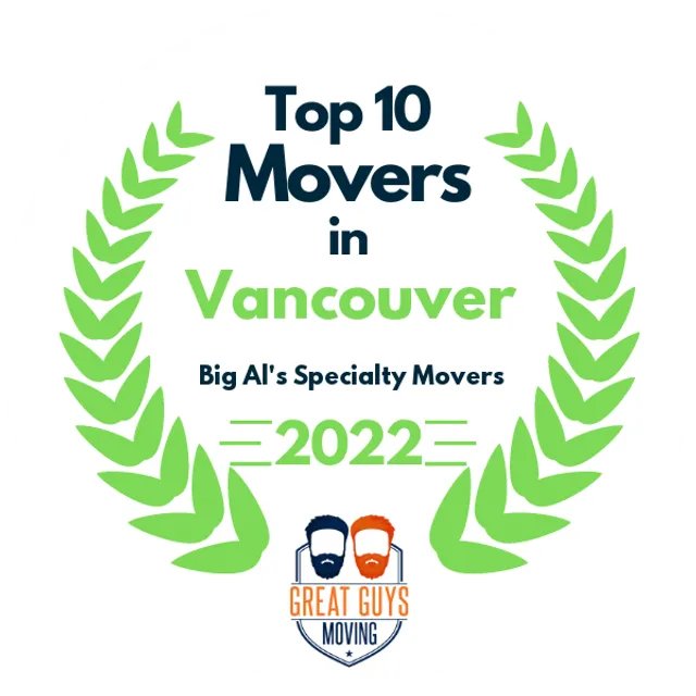 Top 10 Movers in Vancouver, WA 2022 award