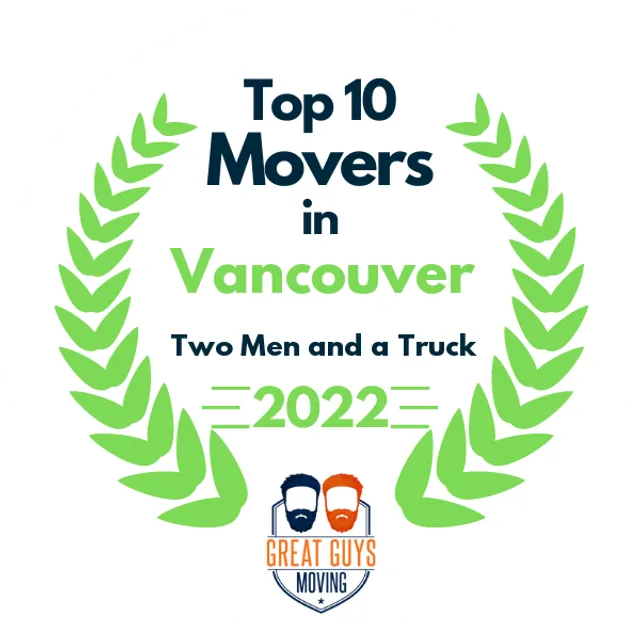 Top 10 Movers in Vancouver, WA 2022 award