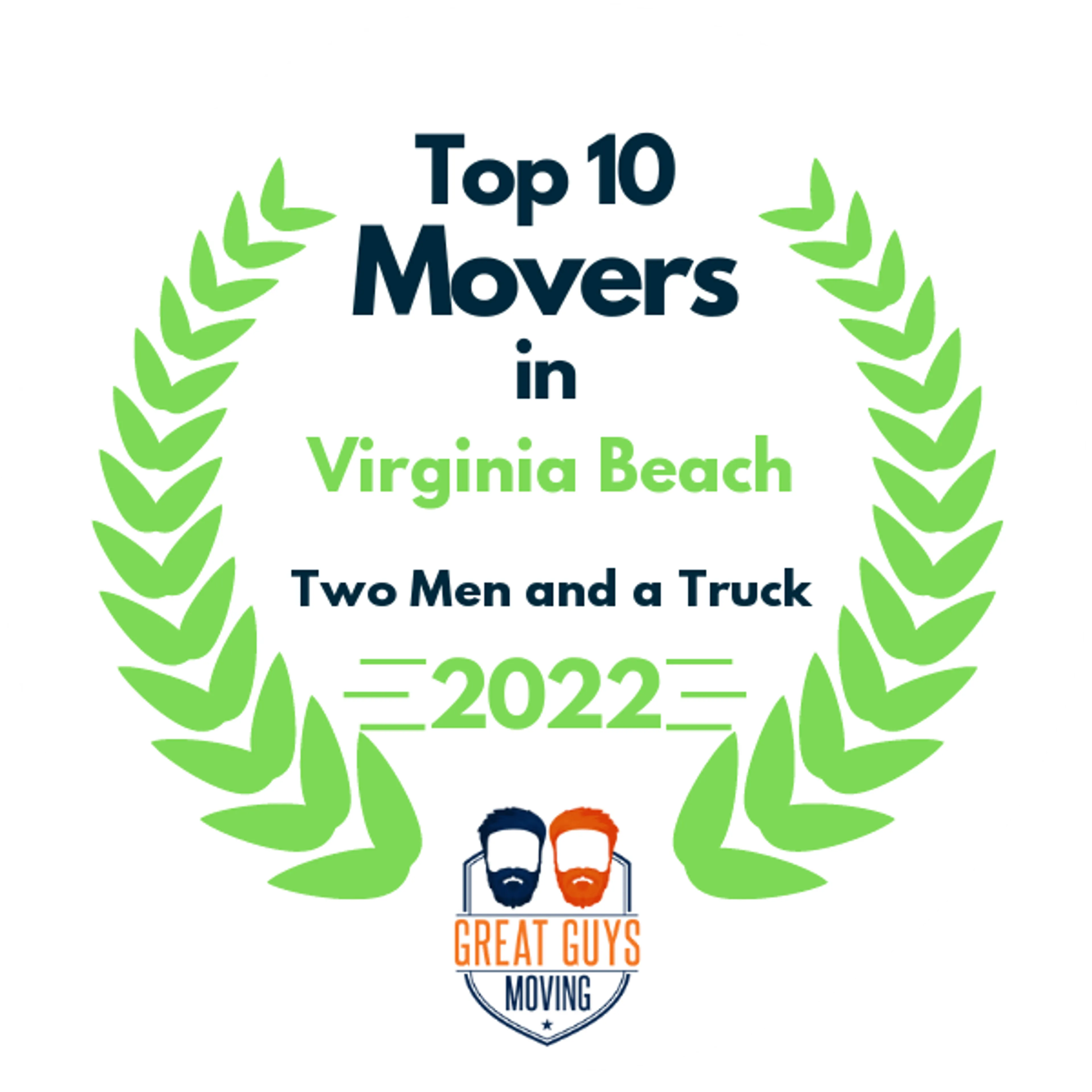 Top 10 Movers in Virginia Beach, VA 2022 award