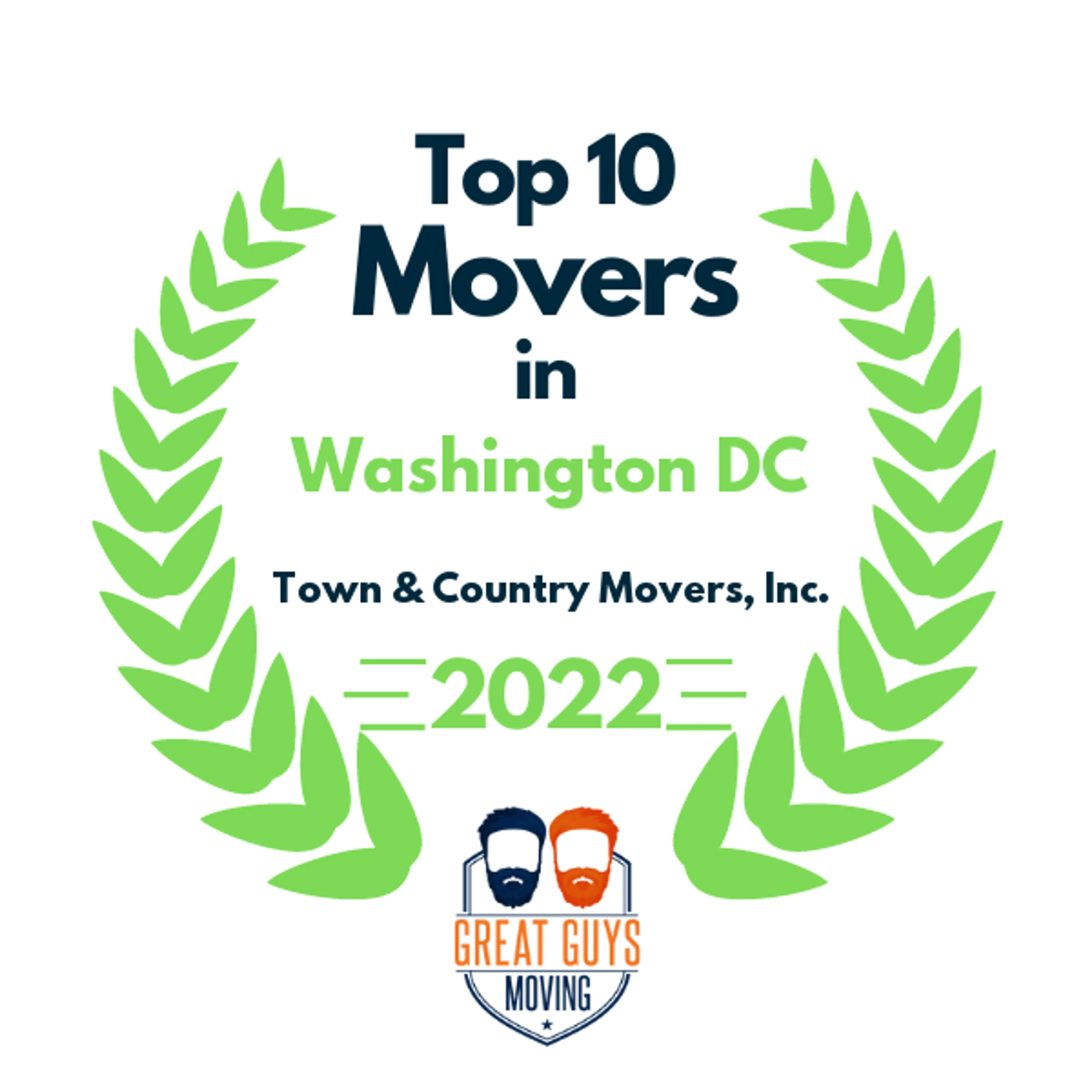 Top 10 Movers in Washington DC, DC 2022 award