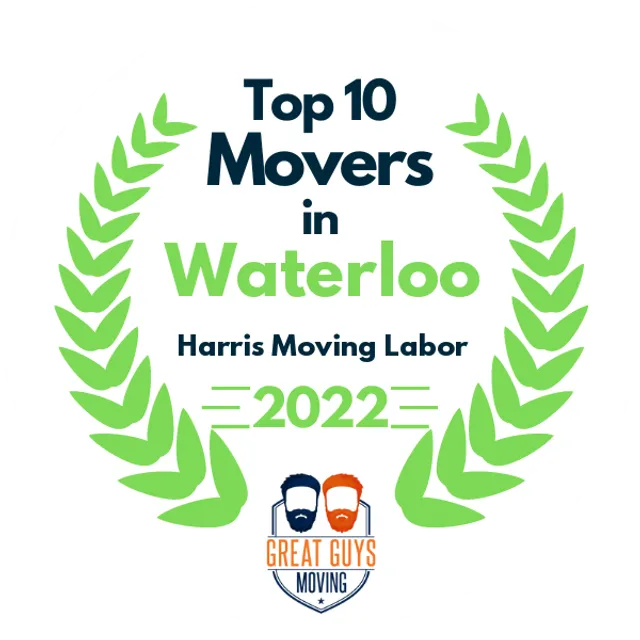 Top 10 Movers in Waterloo, IA 2022 award