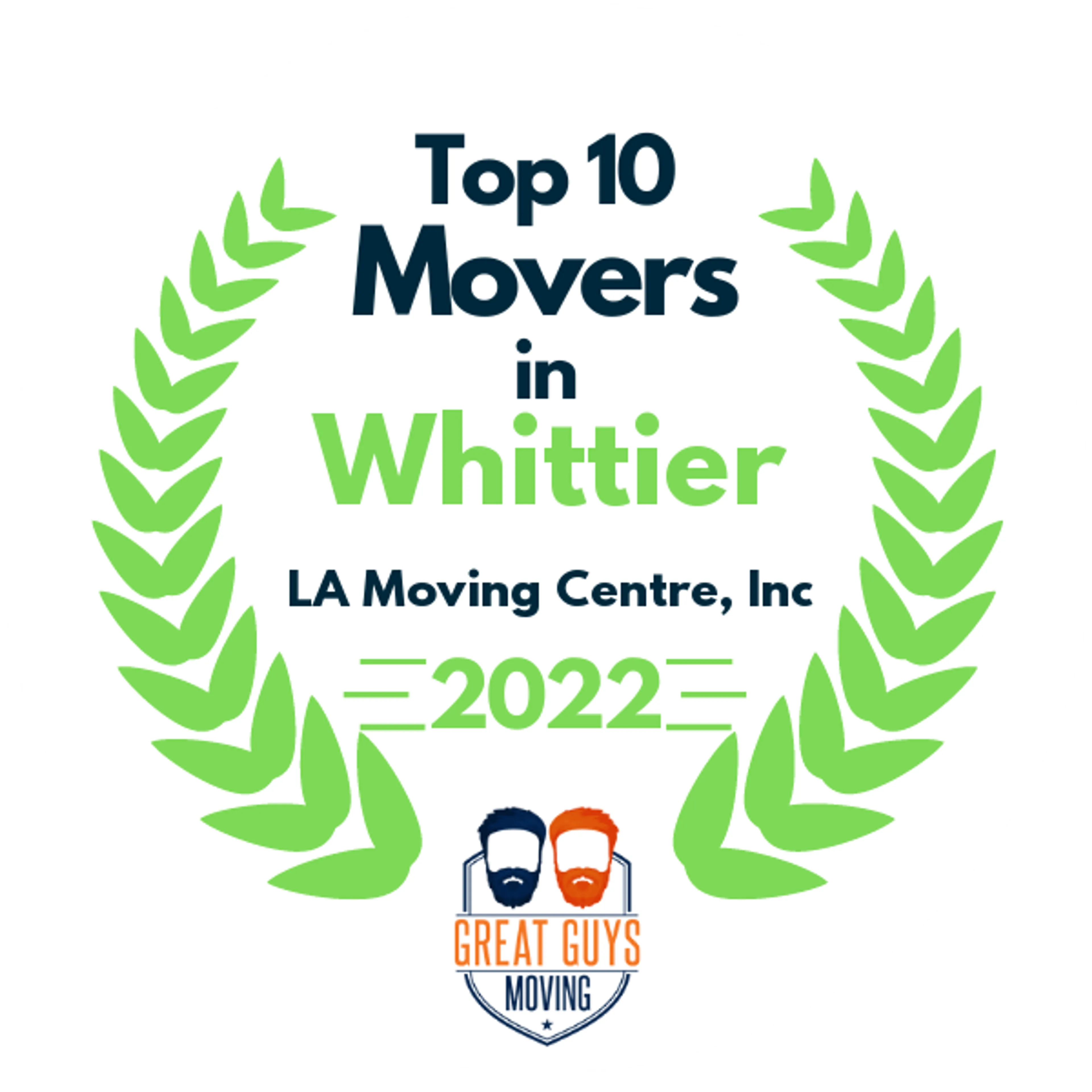 Top 10 Movers in Los Angeles, CA 2022 award