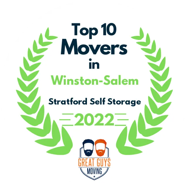 Top 10 Movers in Winston-Salem, NC 2022 award