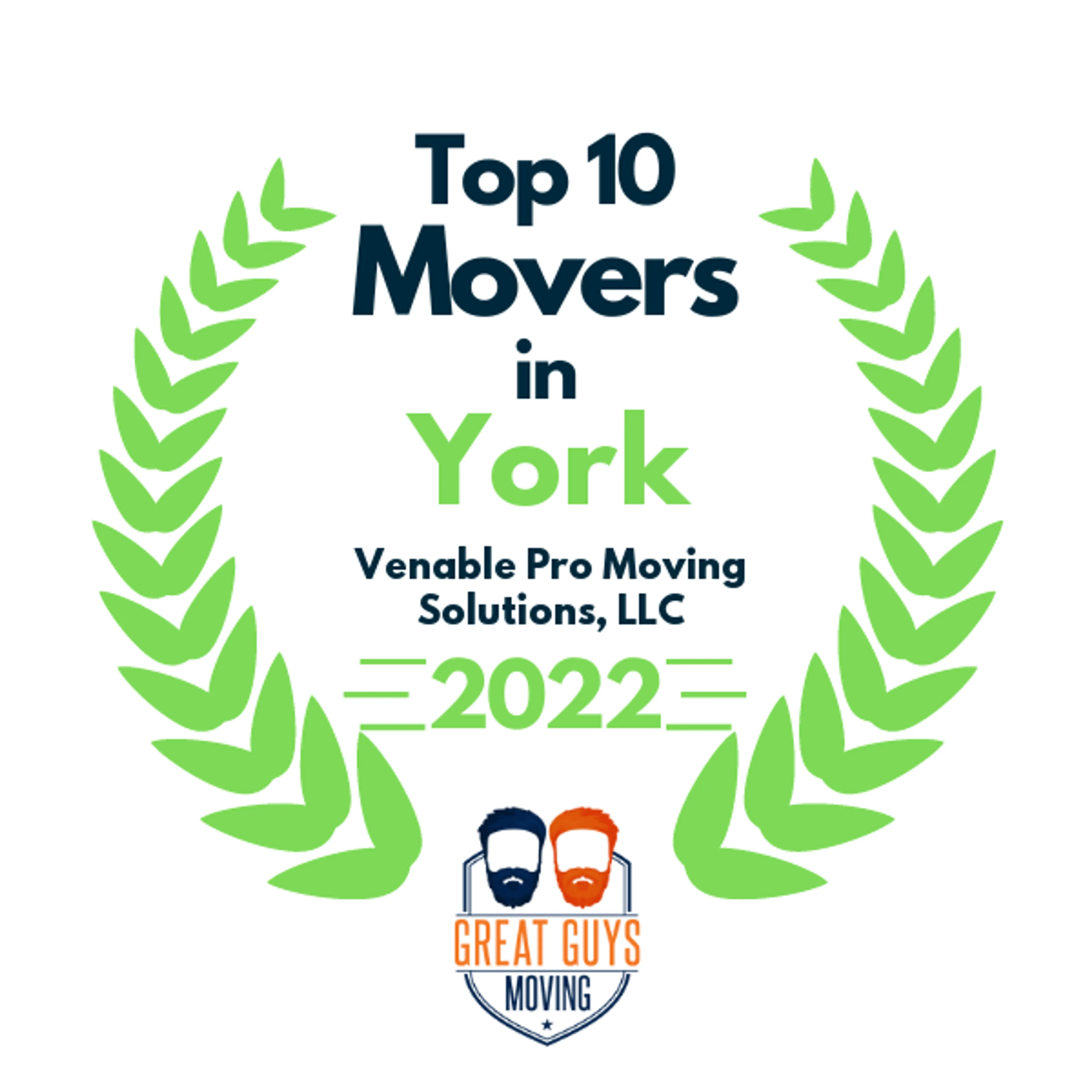 Top 10 Movers in York, PA 2022 award
