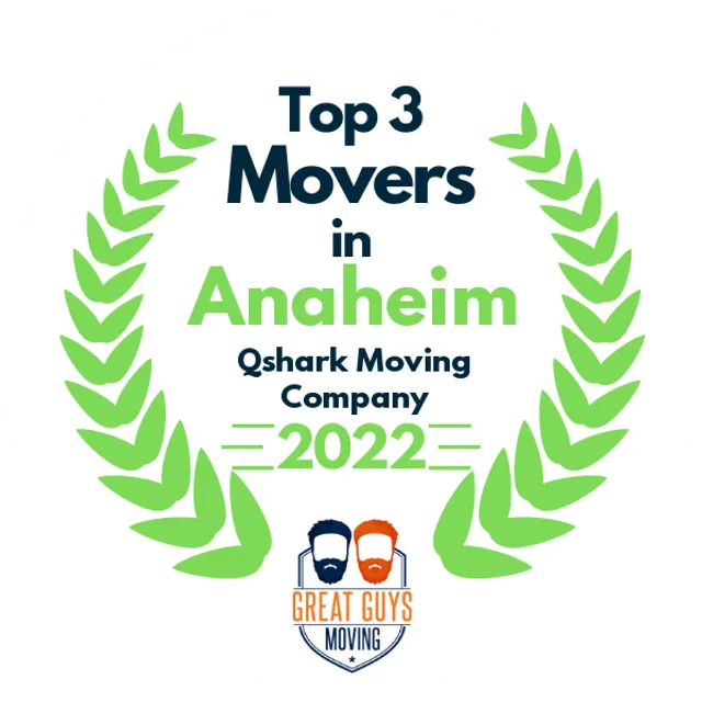 Top 3 Movers in Anaheim, CA 2022 award