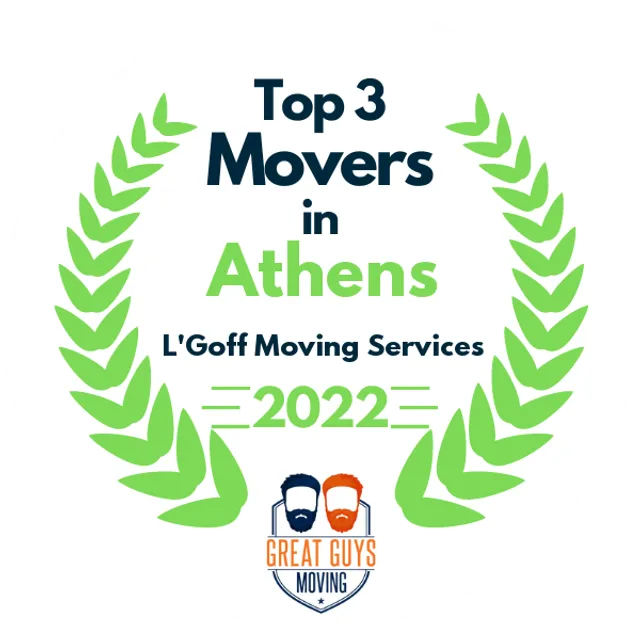 Top 3 Movers in Athens, GA 2022 award