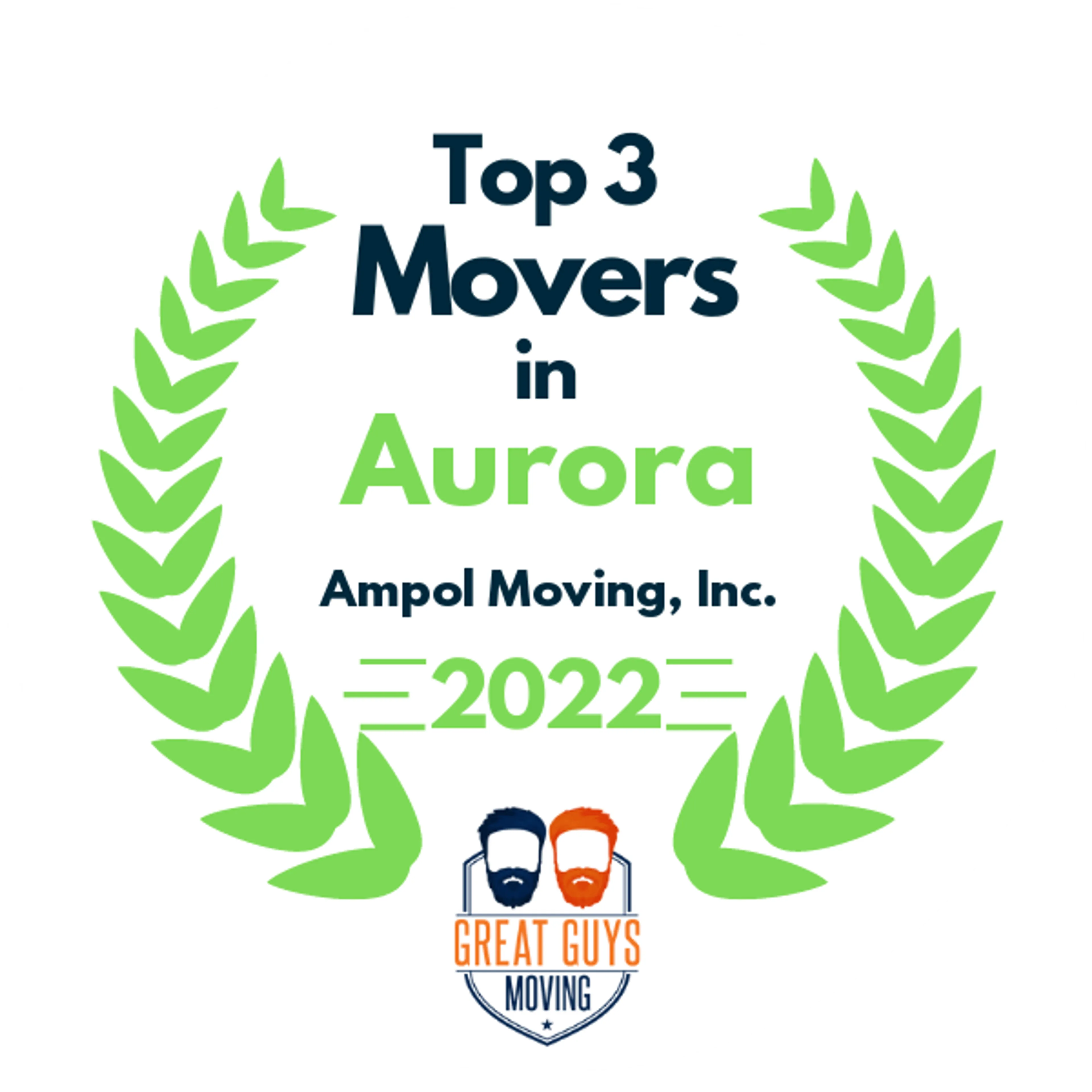 Top 3 Movers in Aurora, IL 2022 award