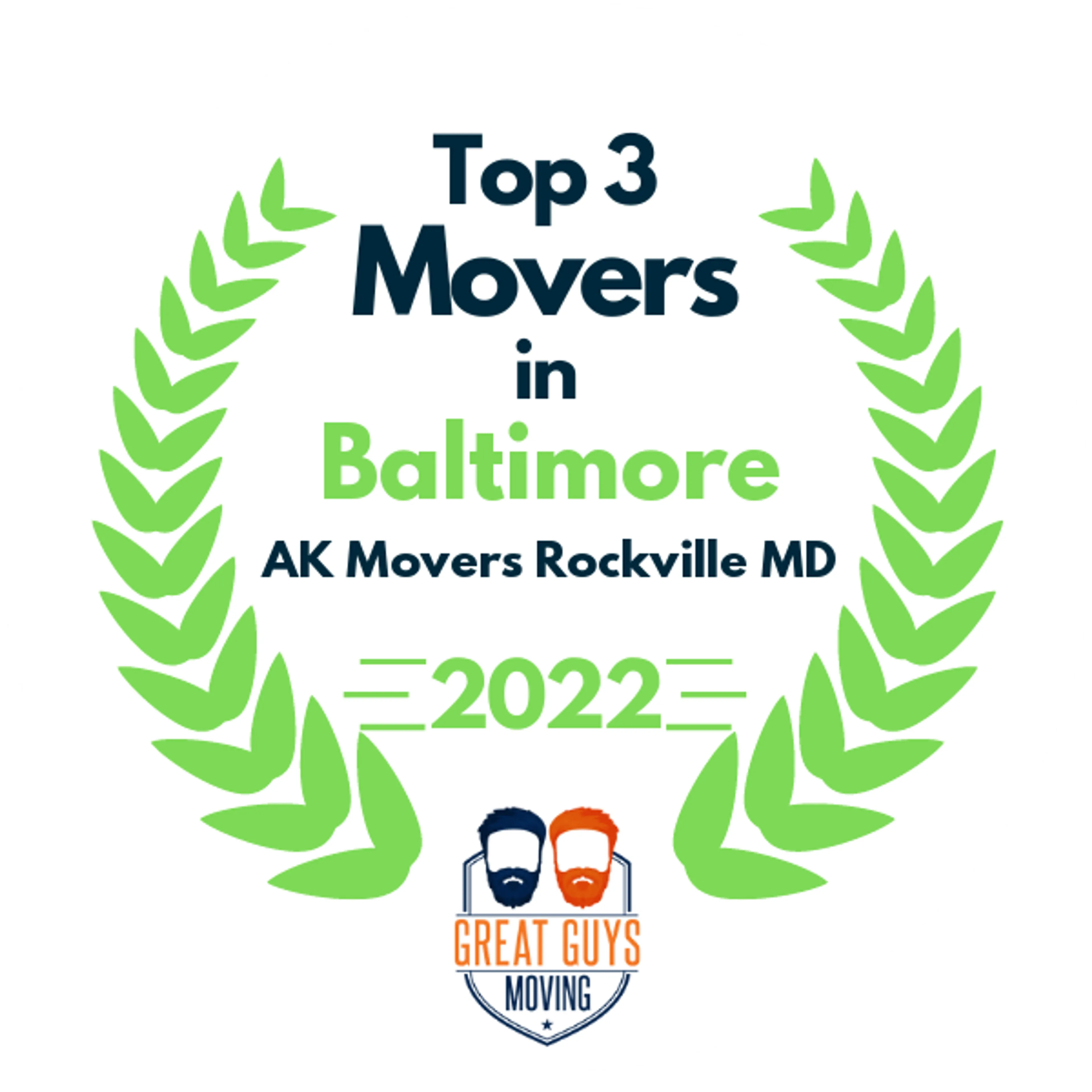 Top 3 Movers in Baltimore, MD 2022 award