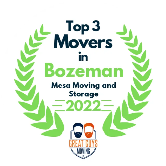 Top 3 Movers in Bozeman, MT 2022 award