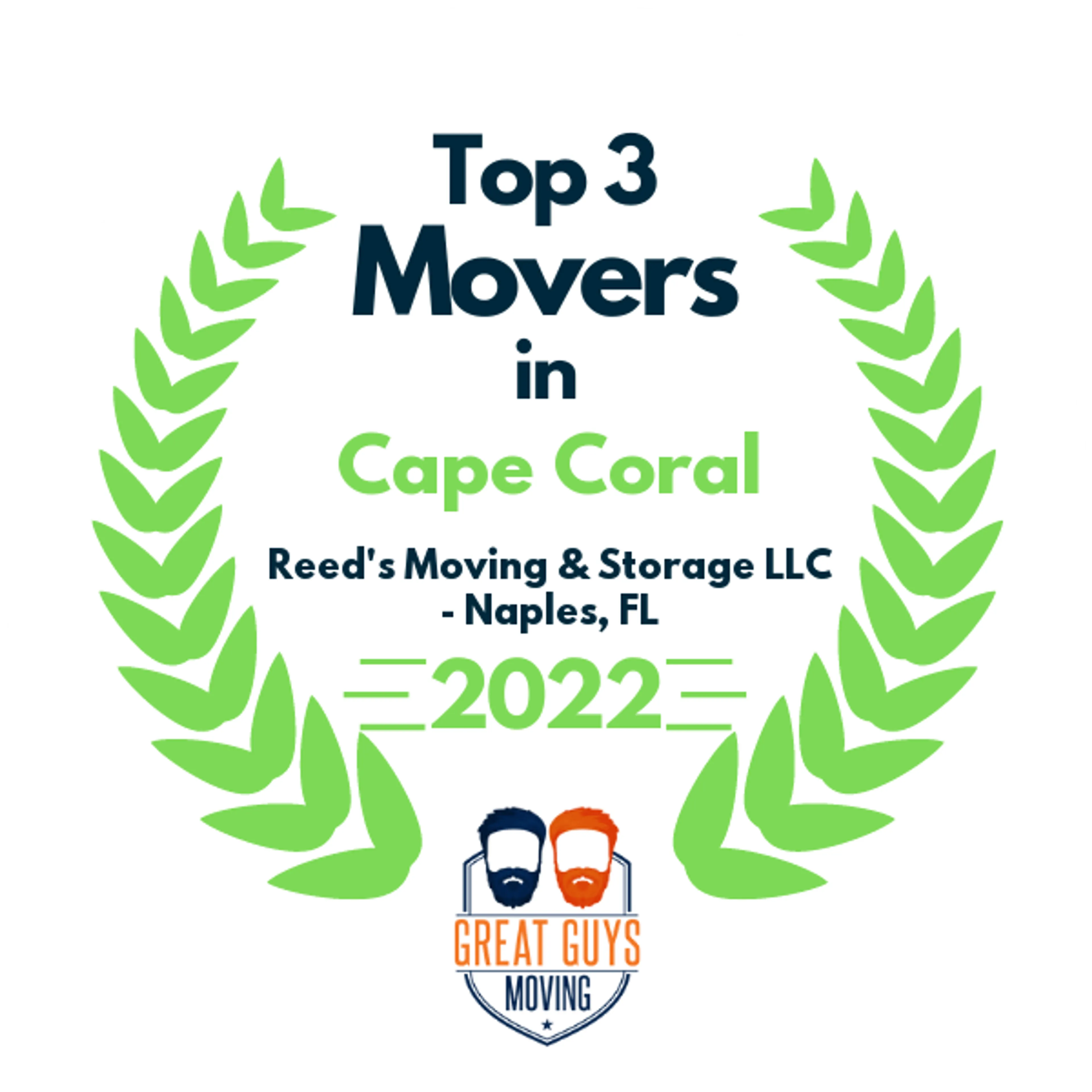 Top 3 Movers in Cape Coral, FL 2022 award