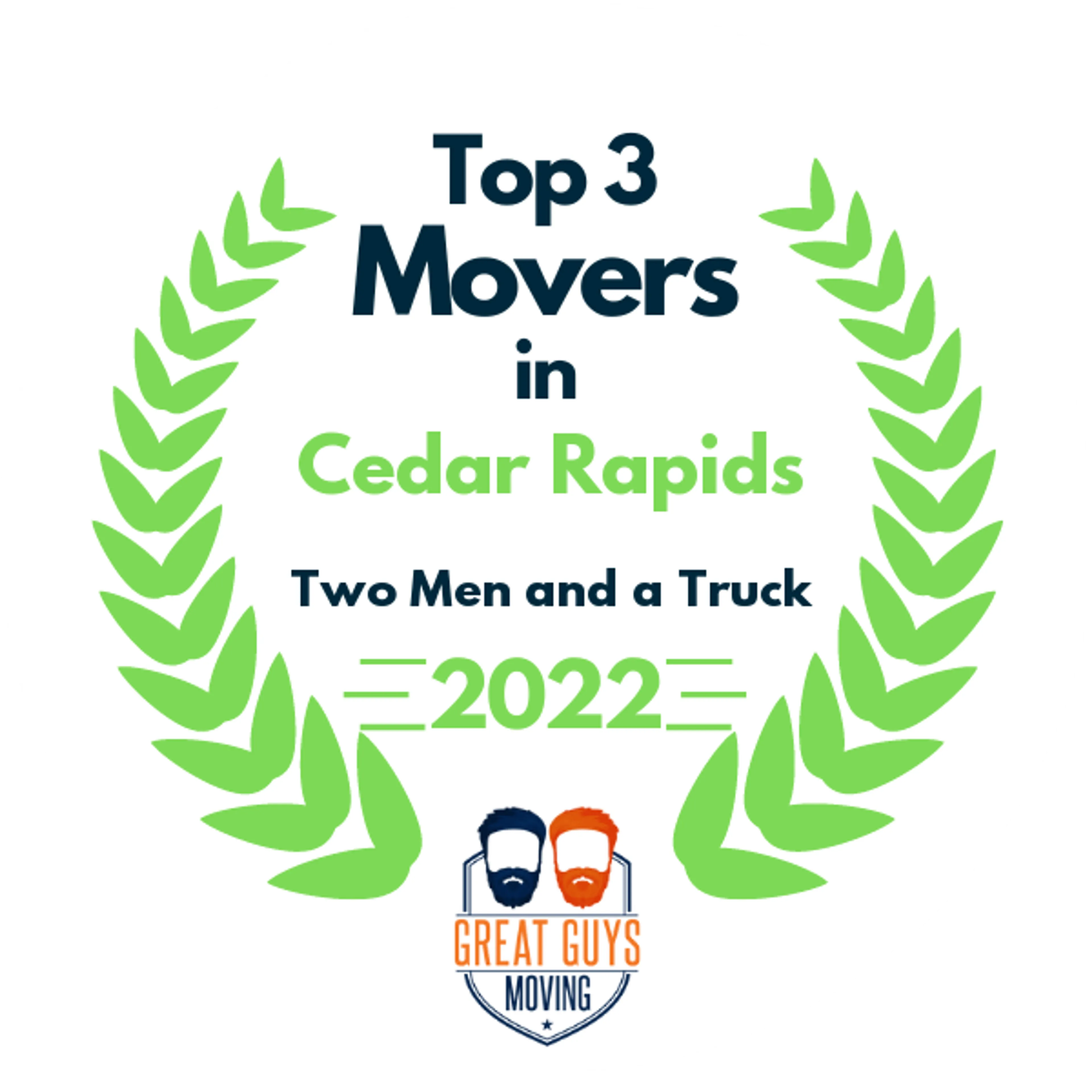 Top 3 Movers in Cedar Rapids, IA 2022 award
