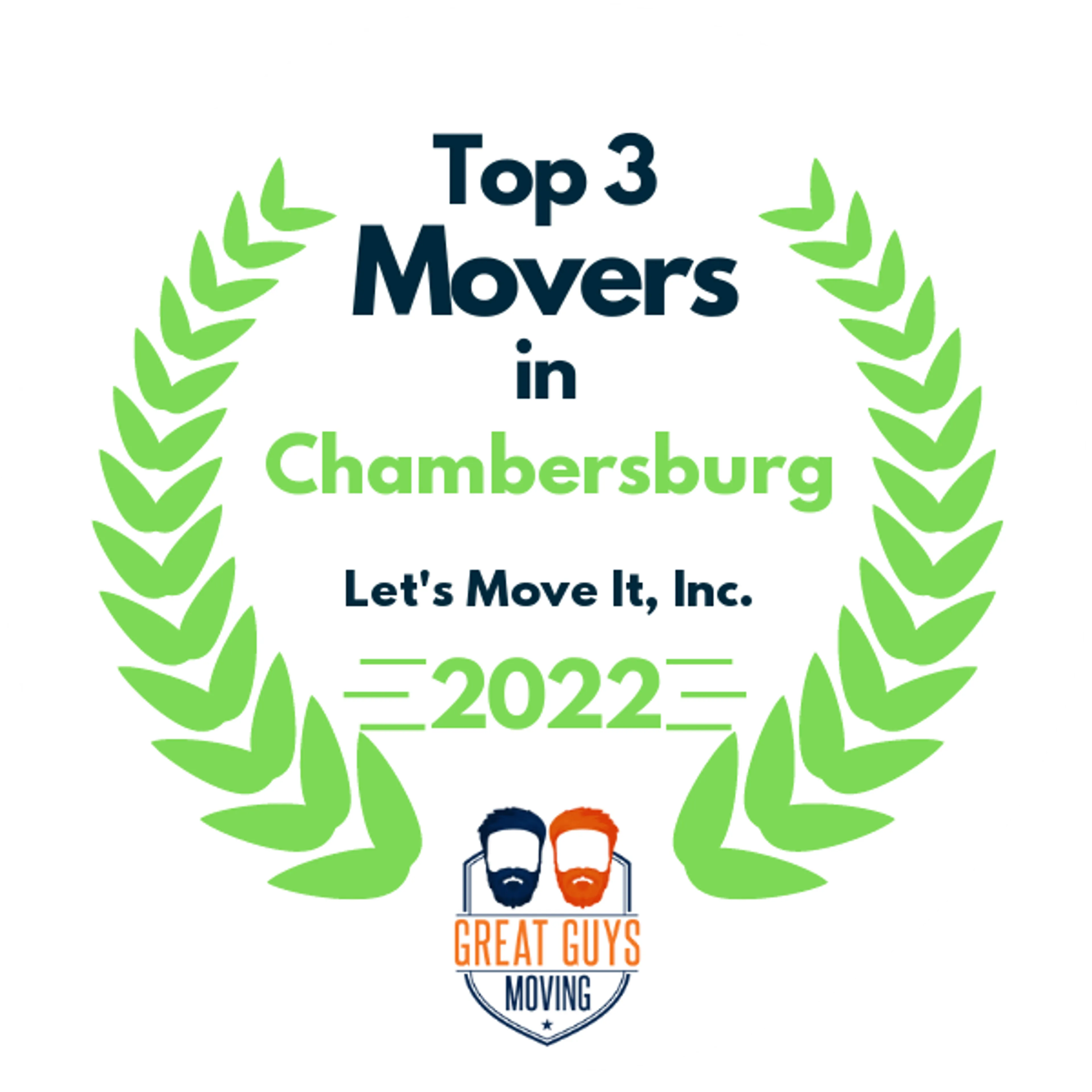 Top 3 Movers in Harrisburg, PA 2022 award