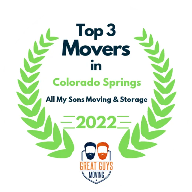 Top 3 Movers in Colorado Springs, CO 2022 award