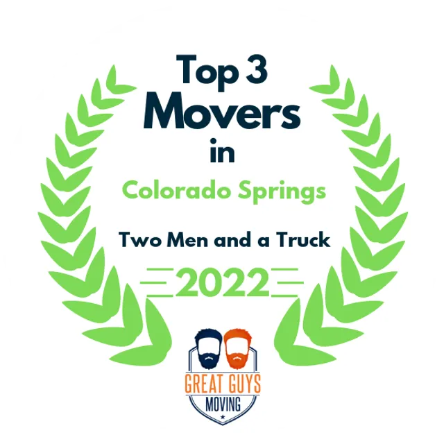 Top 3 Movers in Colorado Springs, CO 2022 award