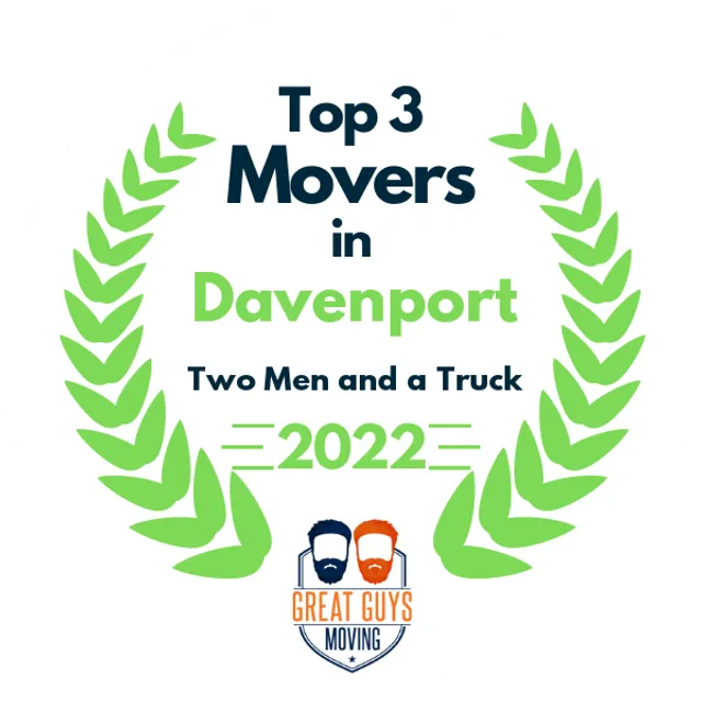 Top 3 Movers in Davenport, IA 2022 award