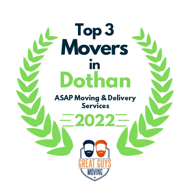 Top 3 Movers in Dothan, AL 2022 award