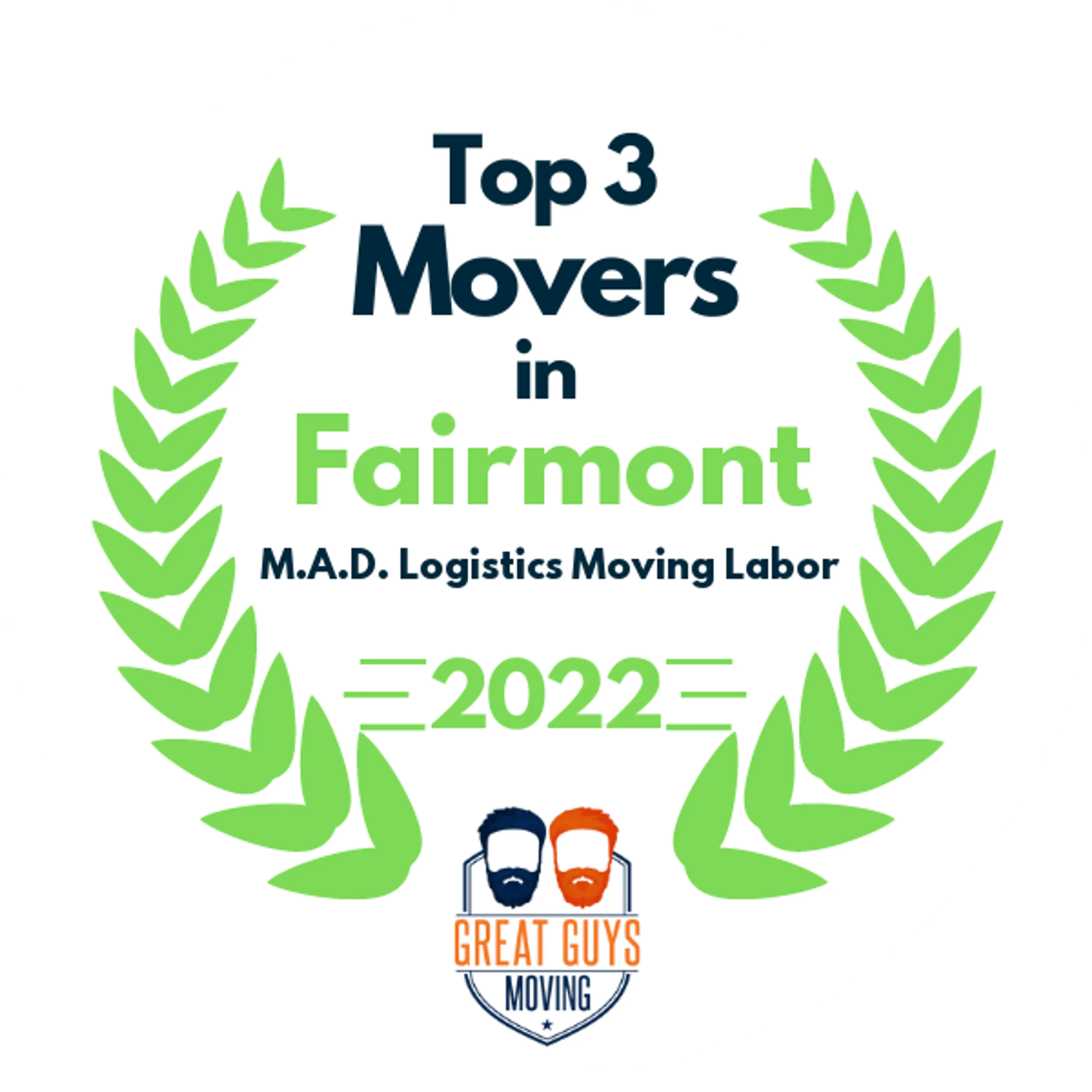 Top 3 Movers in Fairmont, WV 2022 award