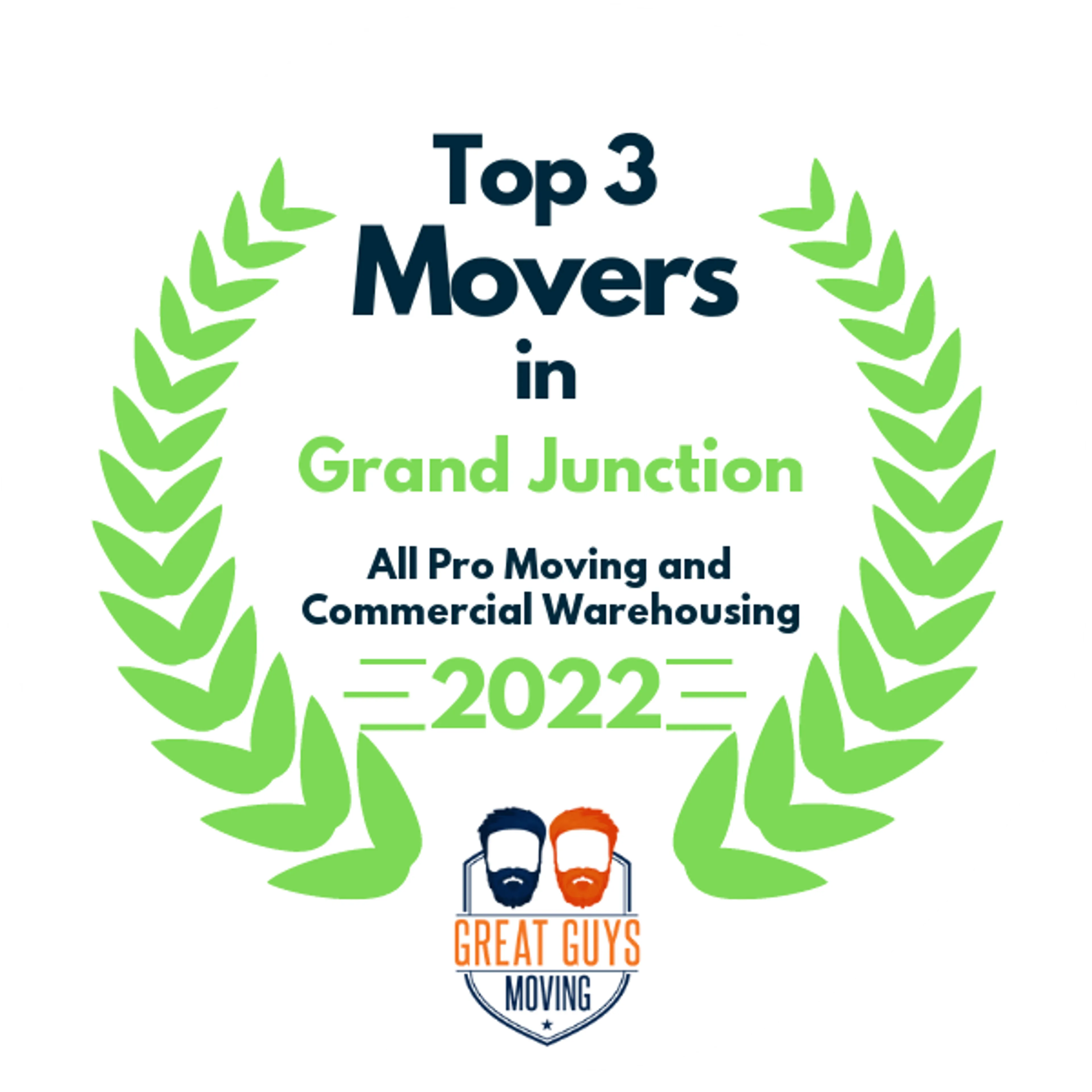 Top 3 Movers in Grand Junction, CO 2022 award