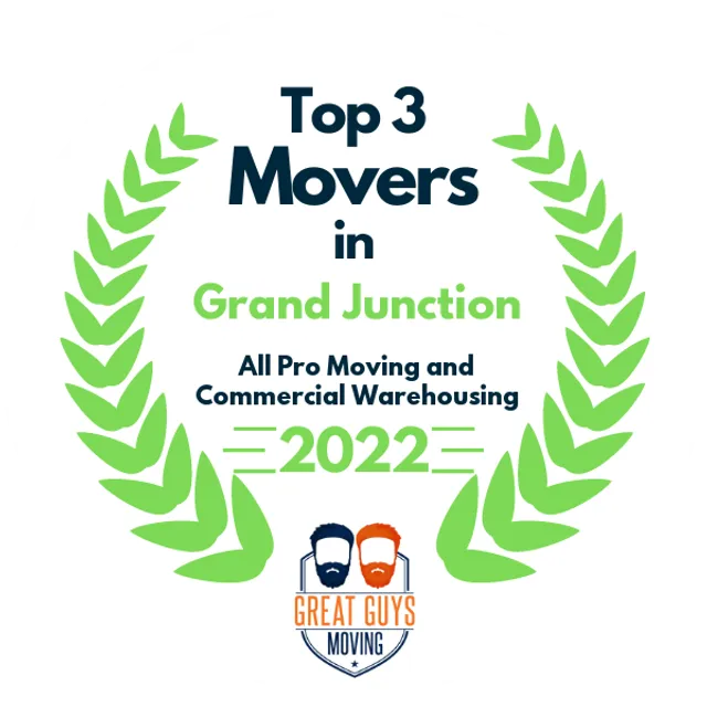 Top 3 Movers in Grand Junction, CO 2022 award