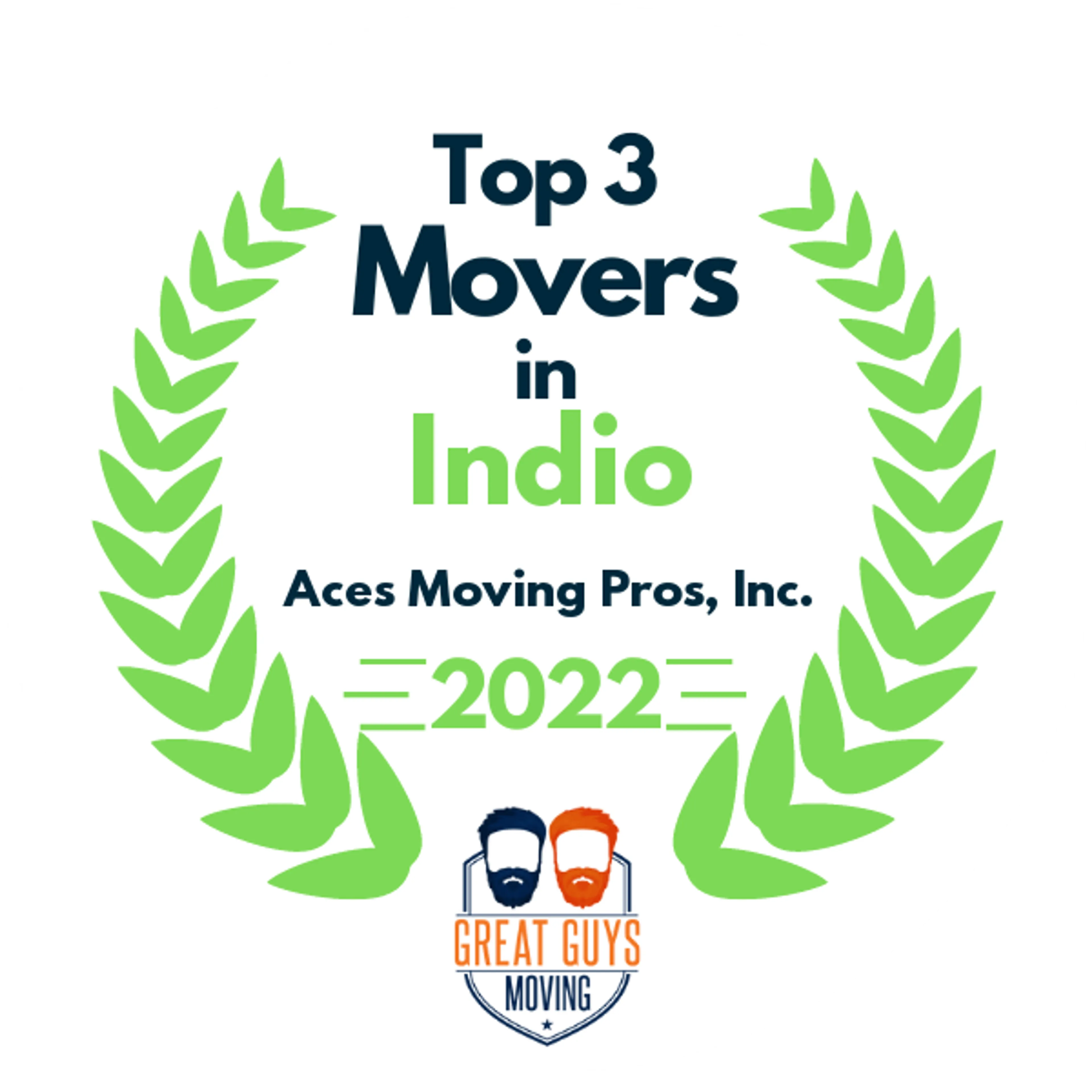 Top 3 Movers in Indio, CA 2022 award