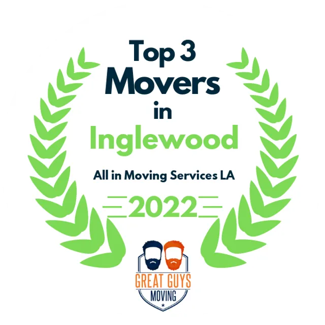 Top 3 Movers in Los Angeles, CA 2022 award