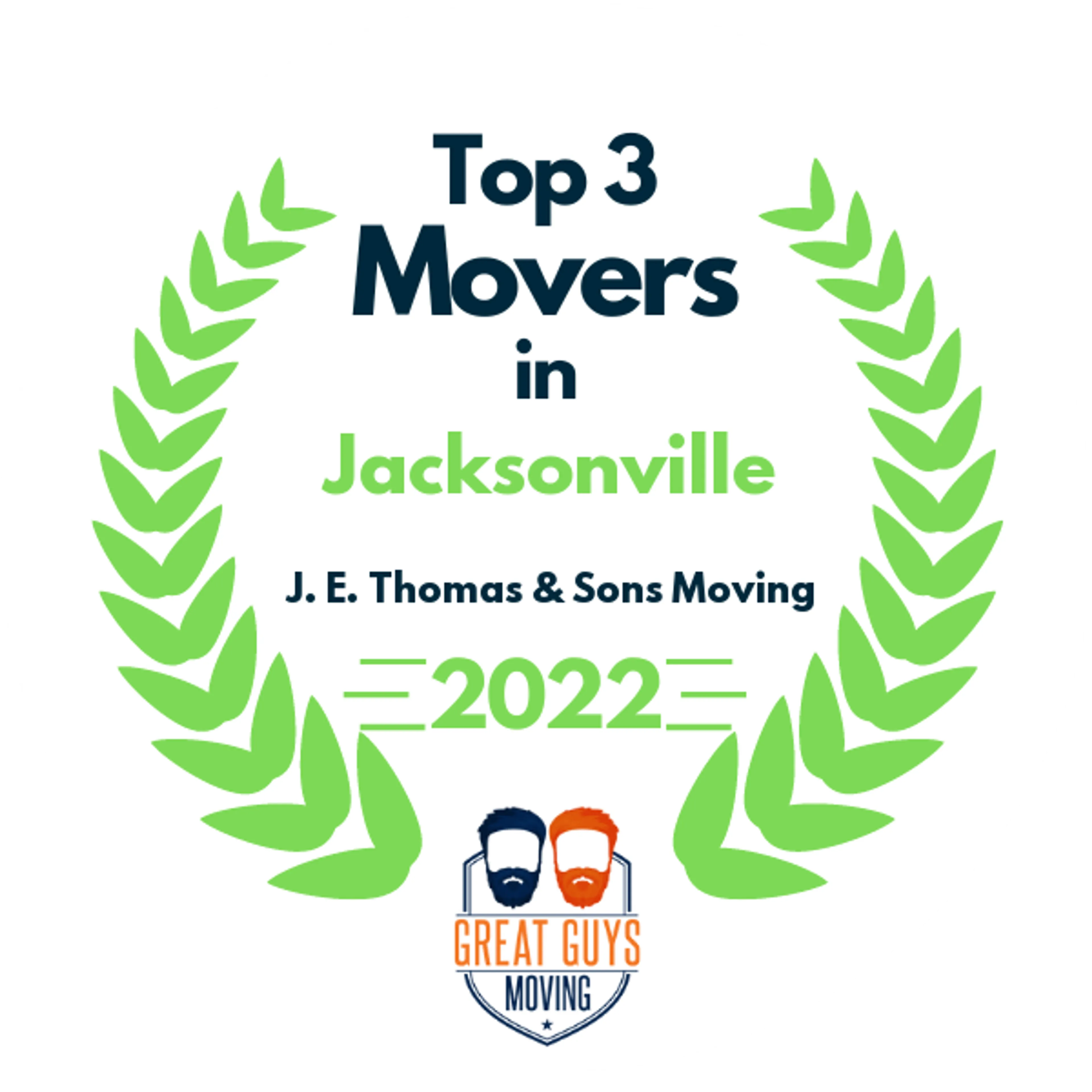 Top 3 Movers in Jacksonville, NC 2022 award