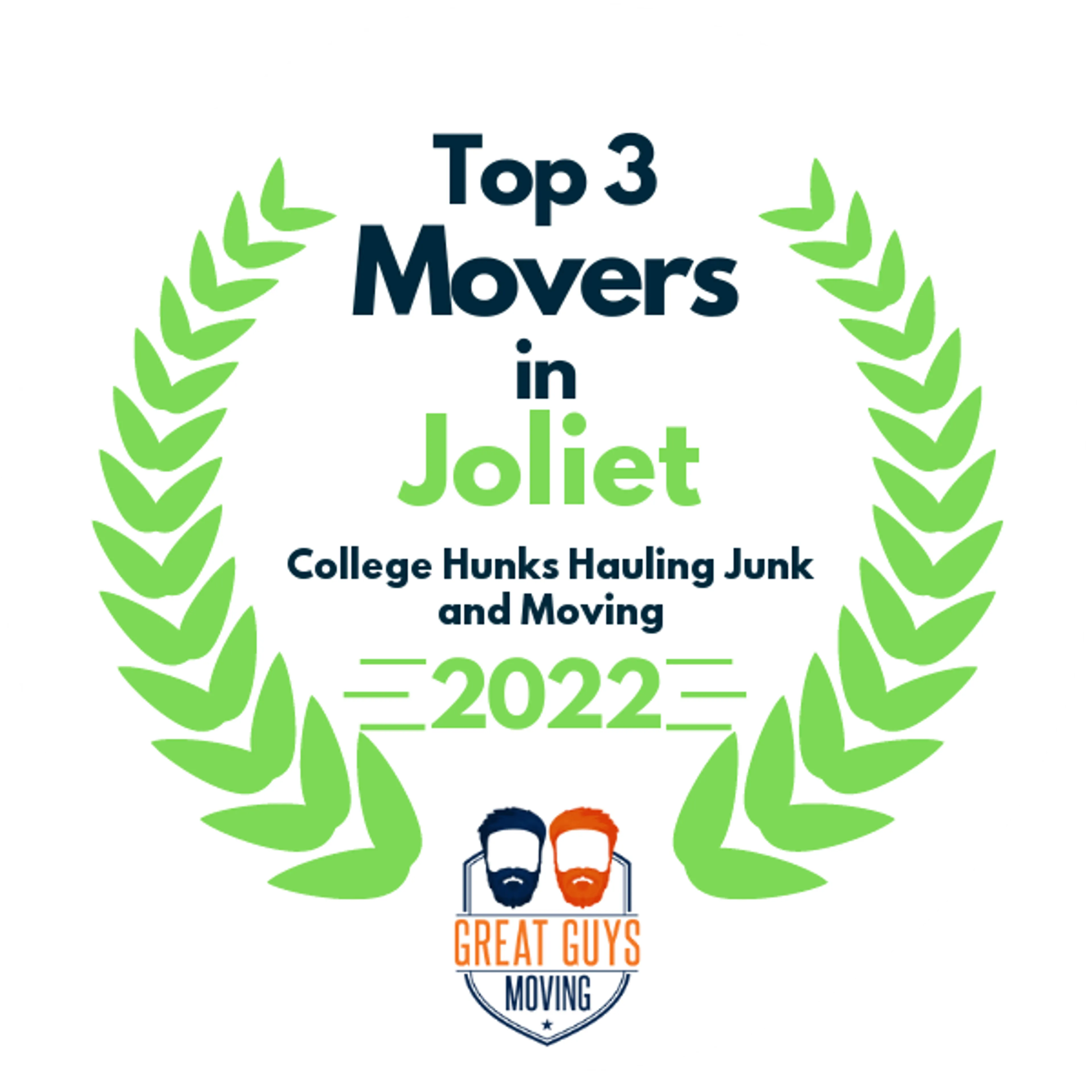 Top 3 Movers in Joliet, IL 2022 award