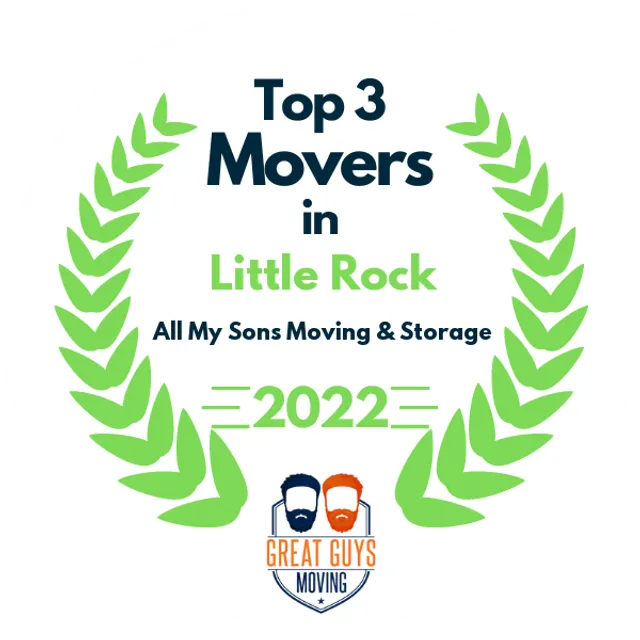 Top 3 Movers in Little Rock, AR 2022 award