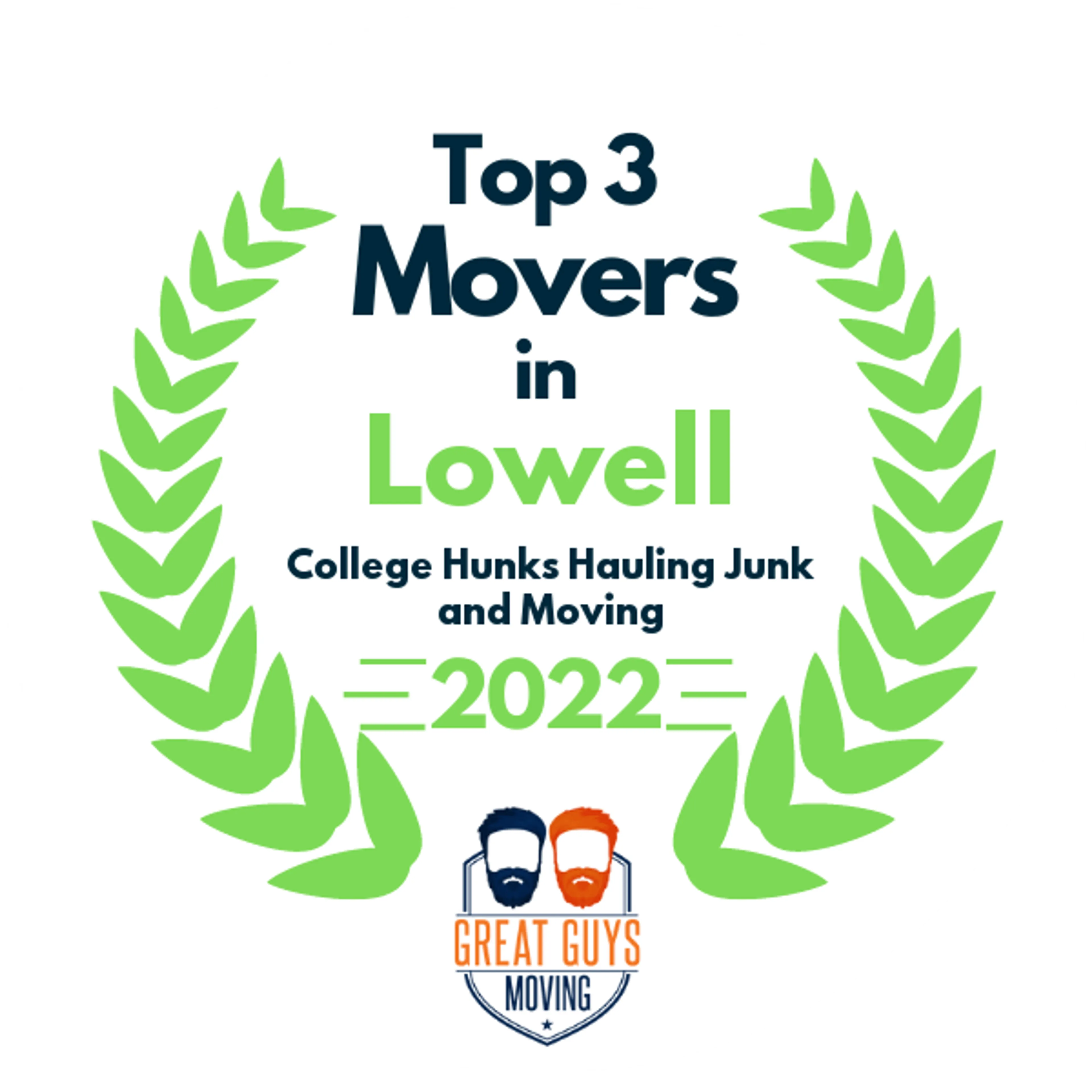 Top 3 Movers in Lowell, MA 2022 award