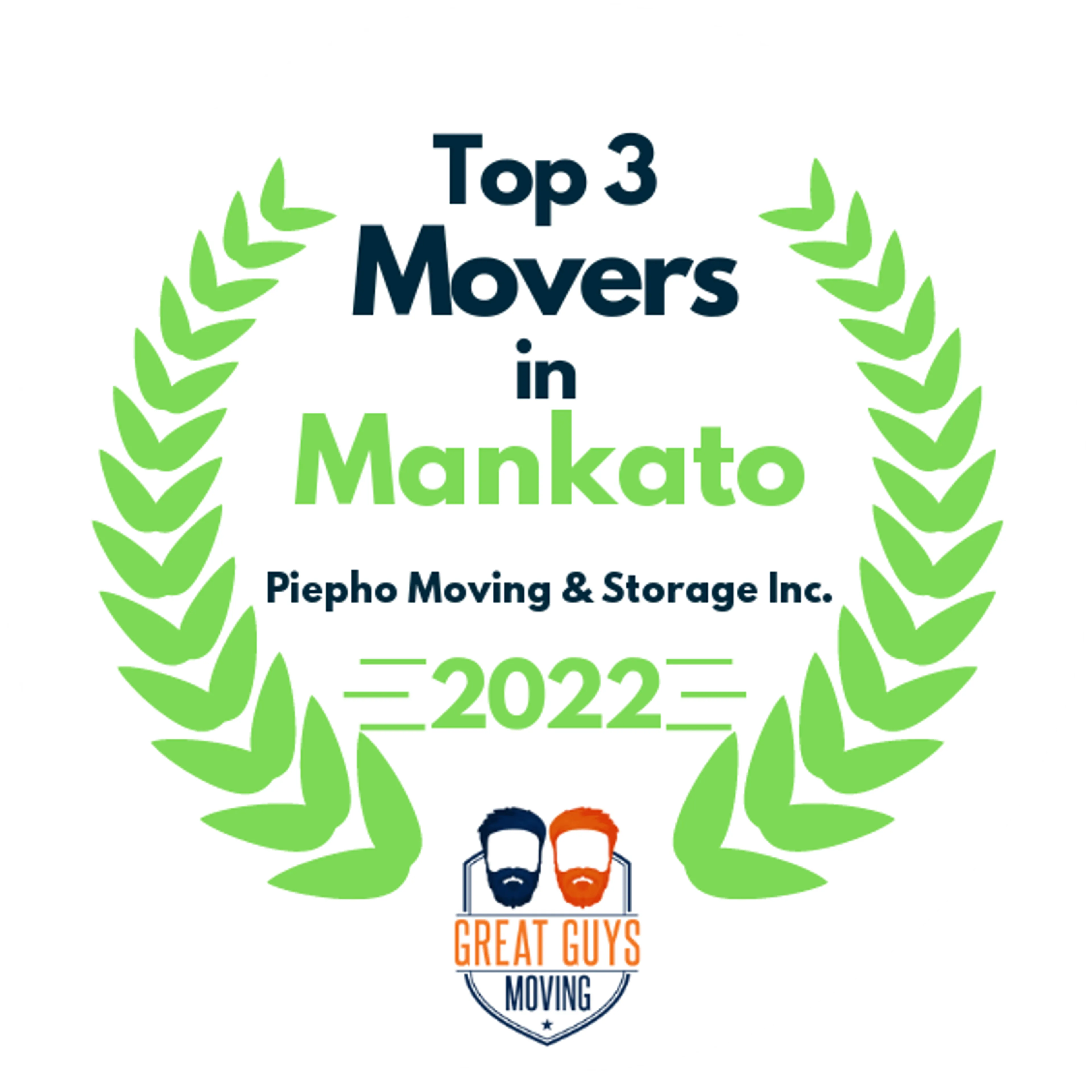 Top 3 Movers in Mankato, MN 2022 award