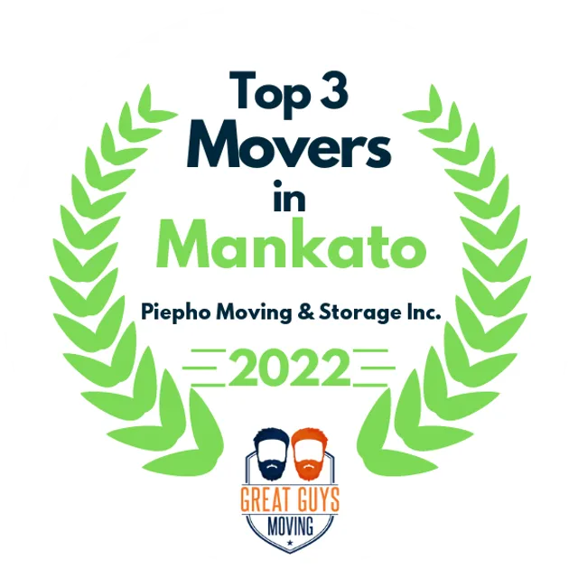 Top 3 Movers in Mankato, MN 2022 award