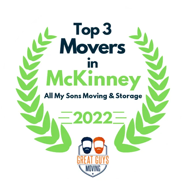 Top 3 Movers in McKinney, TX 2022 award