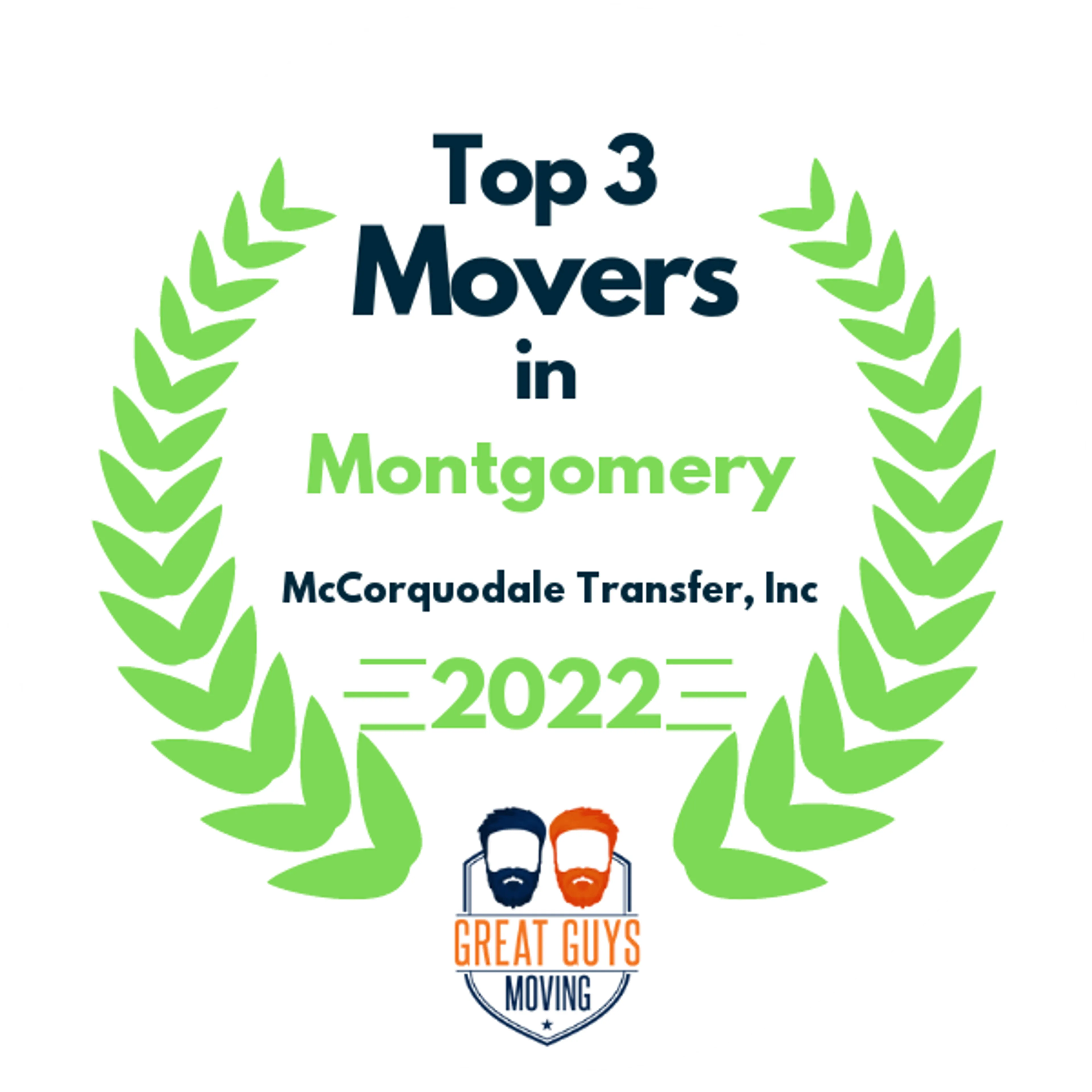Top 3 Movers in Montgomery, AL 2022 award
