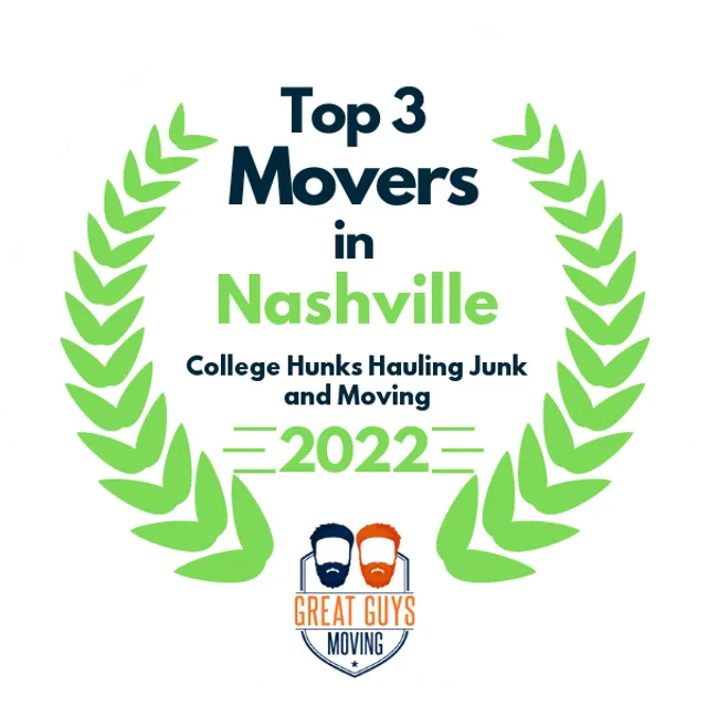 Top 3 Movers in Nashville, TN 2022 award