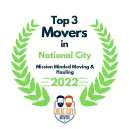 top 3 ranked movers in national city 2022 mission minded moving hauling image