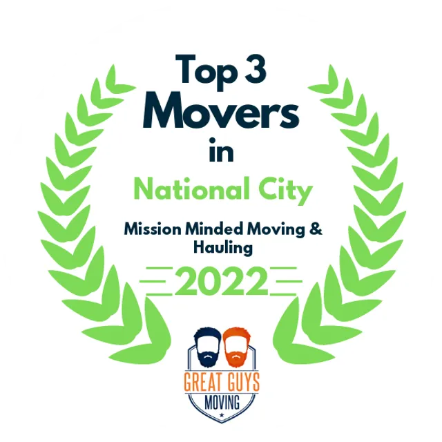 Top 3 Movers in San Diego, CA 2022 award