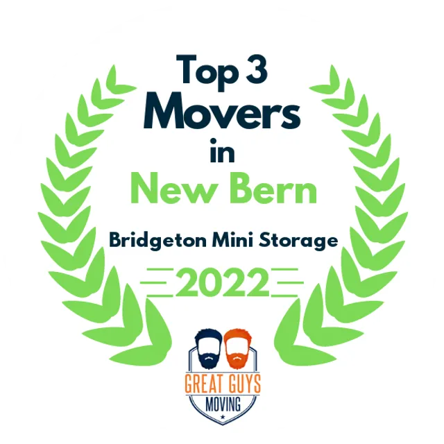 Top 3 Movers in New Bern, NC 2022 award