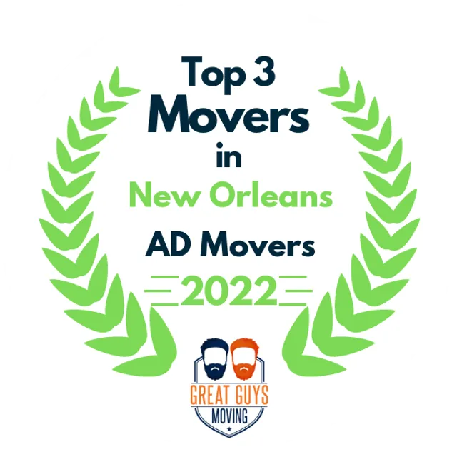 Top 3 Movers in New Orleans, LA 2022 award