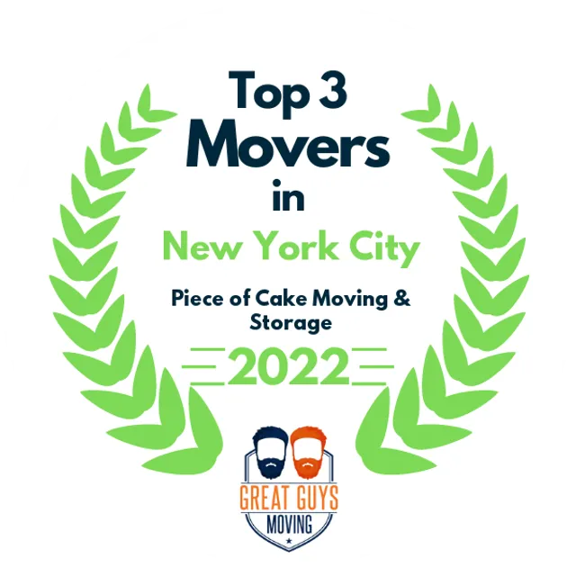 Top 3 Movers in New York City, NY 2022 award