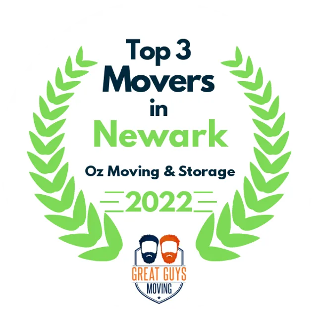 Top 3 Movers in Newark, NJ 2022 award