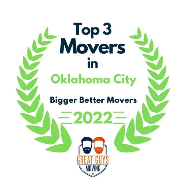 Top 3 Movers in Oklahoma City, OK 2022 award