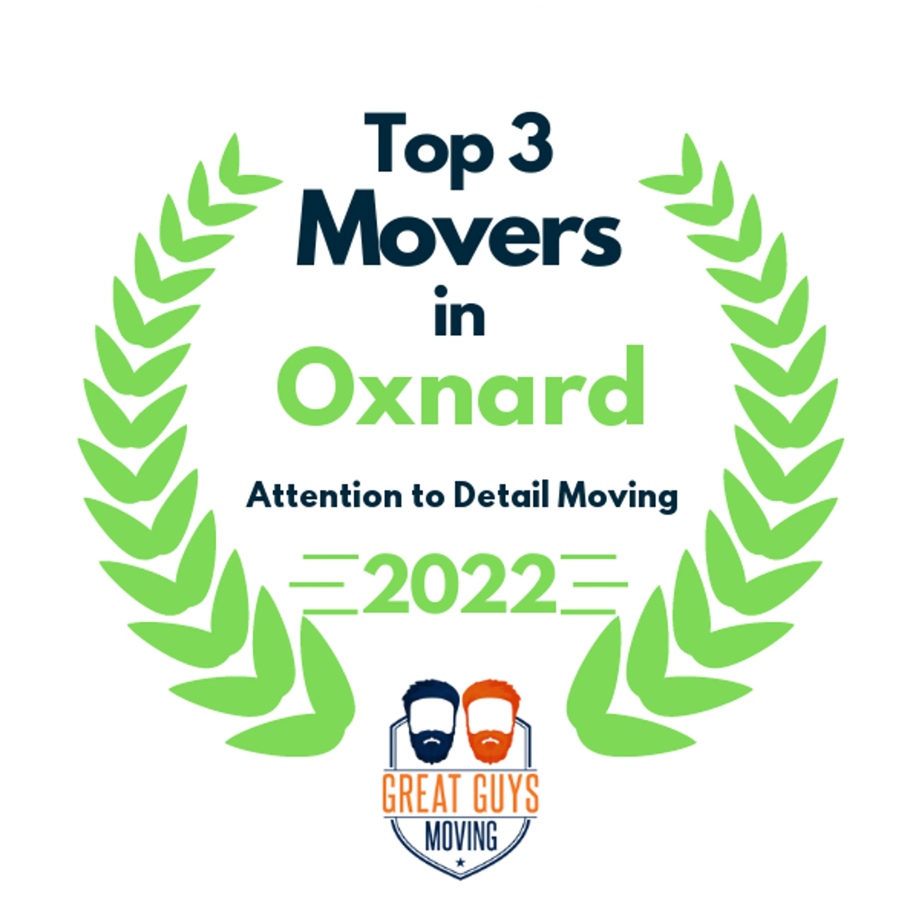 Top 3 Movers in Oxnard, CA 2022 award