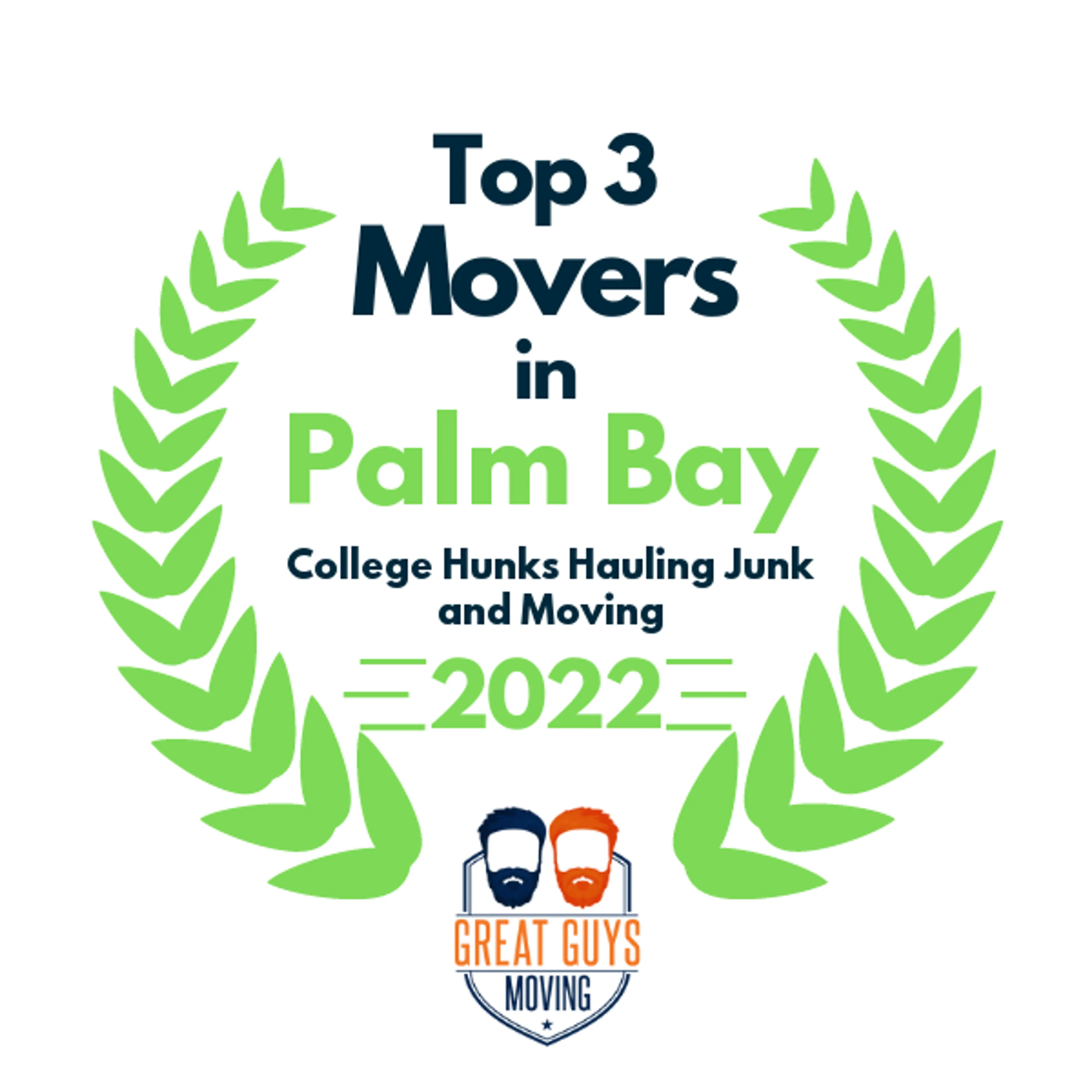 Top 3 Movers in Palm Bay, FL 2022 award