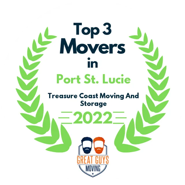 Top 3 Movers in Port St. Lucie, FL 2022 award