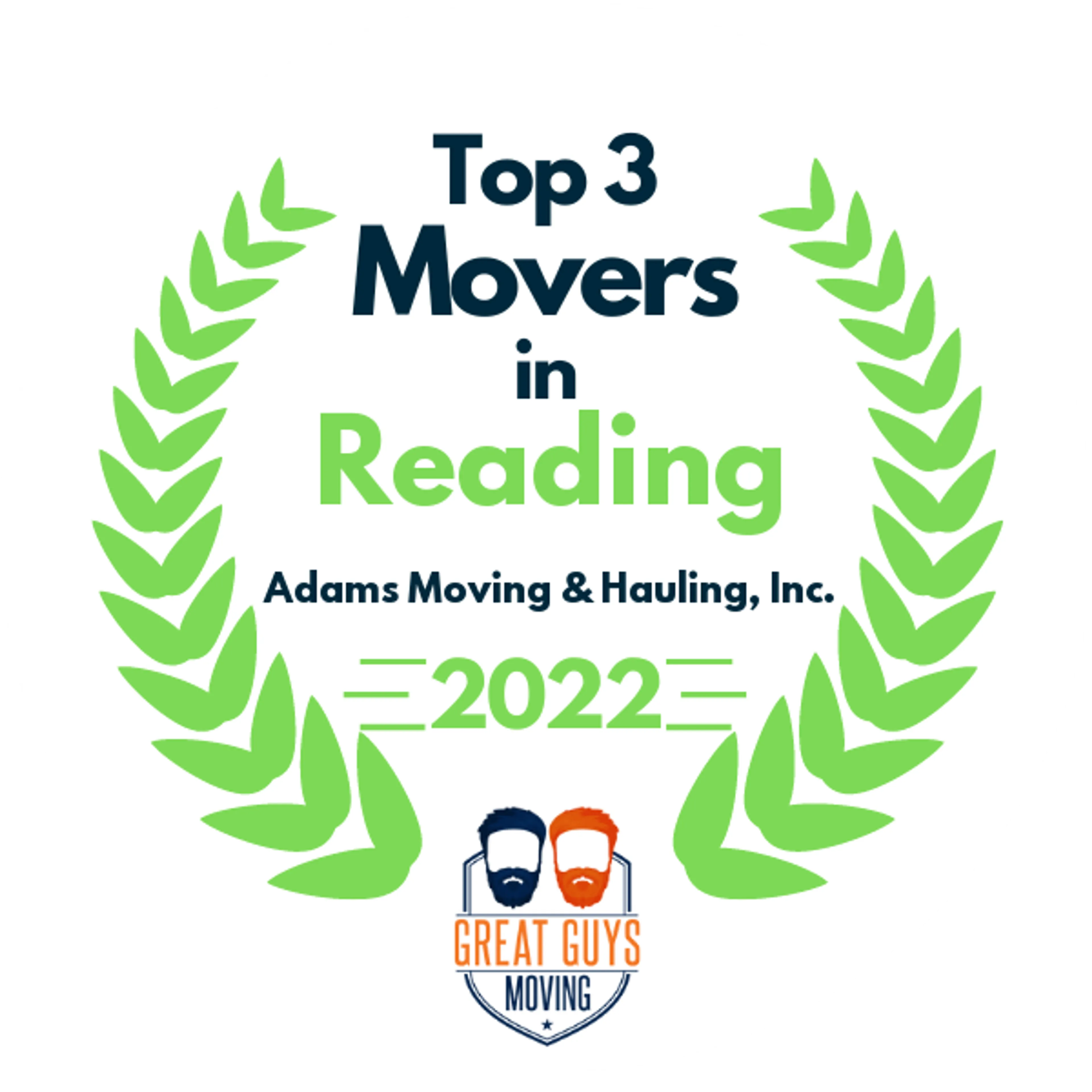 Top 3 Movers in Reading, PA 2022 award